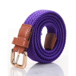 SupSindy Women&Children's Elastic Belt Pin Buckle Weave Stretch Canvas Belt Candy Colors Luxury Jeans Belts for Boys Girls Strap