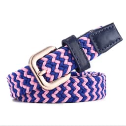 SupSindy Women&Children's Elastic Belt Pin Buckle Weave Stretch Canvas Belt Candy Colors Luxury Jeans Belts for Boys Girls Strap