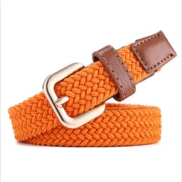 SupSindy Women&Children's Elastic Belt Pin Buckle Weave Stretch Canvas Belt Candy Colors Luxury Jeans Belts for Boys Girls Strap
