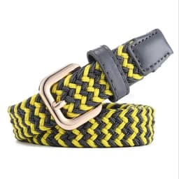 SupSindy Women&Children's Elastic Belt Pin Buckle Weave Stretch Canvas Belt Candy Colors Luxury Jeans Belts for Boys Girls Strap