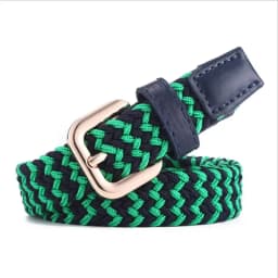 SupSindy Women&Children's Elastic Belt Pin Buckle Weave Stretch Canvas Belt Candy Colors Luxury Jeans Belts for Boys Girls Strap