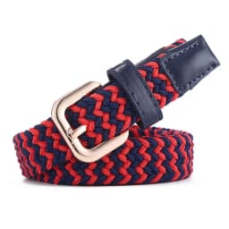 SupSindy Women&Children's Elastic Belt Pin Buckle Weave Stretch Canvas Belt Candy Colors Luxury Jeans Belts for Boys Girls Strap