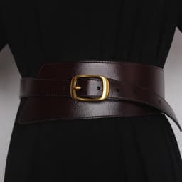 Women's Coat Wide Waistband Genuine Leather Cummerbunds Female Dress Corsets Versatile Waist Belts Decoration Wide Belt