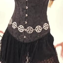 Y2K Gothic Style Women's Waist Chain, Pentagram Metal Decoration, Dark Punk Style, Halloween Accessories, Holiday Gifts