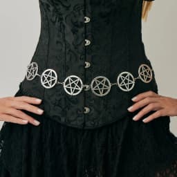 Y2K Gothic Style Women's Waist Chain, Pentagram Metal Decoration, Dark Punk Style, Halloween Accessories, Holiday Gifts