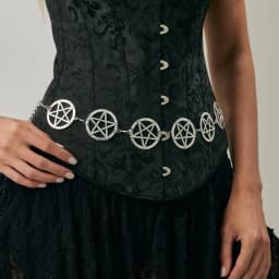 Y2K Gothic Style Women's Waist Chain, Pentagram Metal Decoration, Dark Punk Style, Halloween Accessories, Holiday Gifts