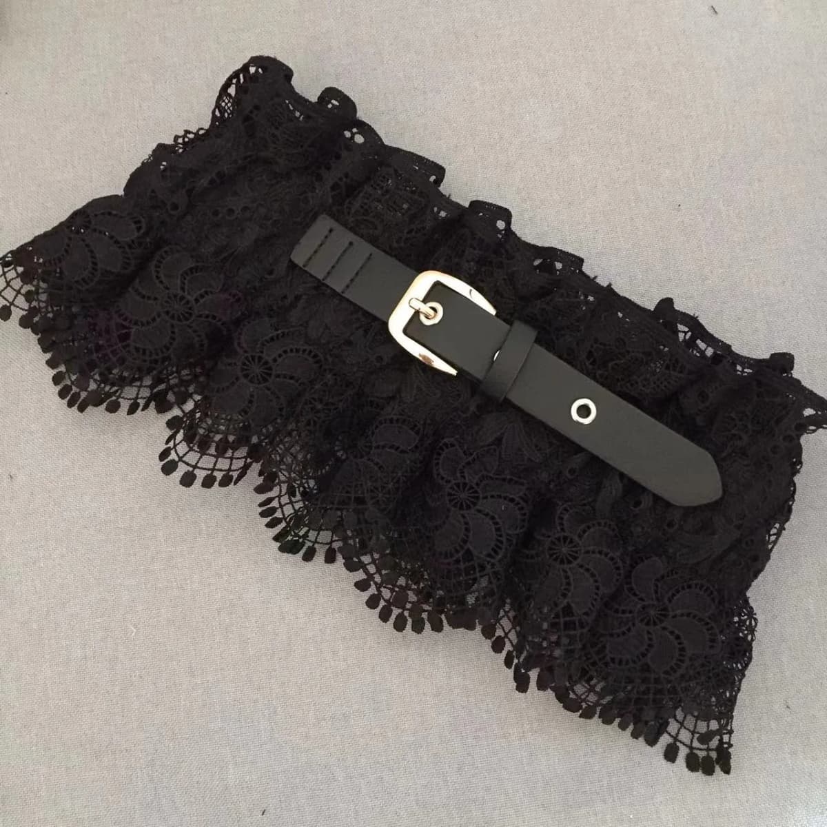 2024 Lace Ladies Dress Wide Belt Elastic Vintage Buckle Leather Wide Fashion Wild Pin Buckle Women's Belt Waist Seal Belt