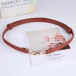 Adjustable PU Leather Ladies Dress Belts Skinny Thin Women Waist Belts Strap Gold Color Buckle Female Belts pasek damski