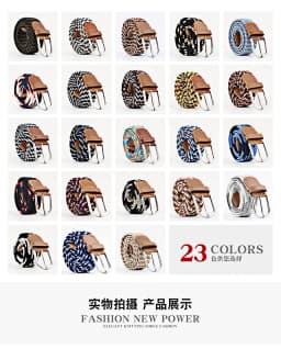 Universal Canvas Belt Elastic Woven Women Belt Jeans Needle Buckle Belt for Men Outdoor - for Jeans Adjustable Waist Belt