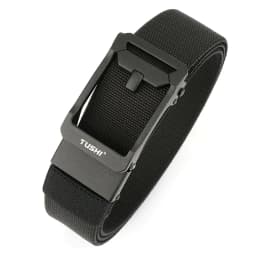 TUSHI New Unisex Elastic Belt Hard Metal Buckle Quick Release Tough Stretch Nylon Men's Military Tactical Belt Casual Waistband
