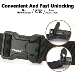 TUSHI Aluminum Alloy Quick Release Pluggable Buckle Elastic Belts For Men Durable Tactical Belt Cowboy Outdoor Army Belt Hunting