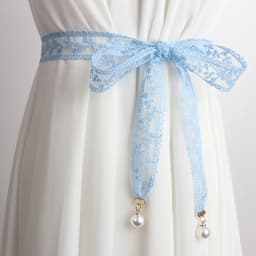 3.3x160cm Fashion Sweet Decorative Lace Waist Belts DIY Bow Knot Pearl Pendant Waistband Elegant Dress Waist Chain for Women