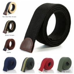 Belts For Man Canvas Belt Width 3.8cm Thickness 4mm Country Style Western Wear Belt Jeans Belts Fashion Belts (No Buckle)