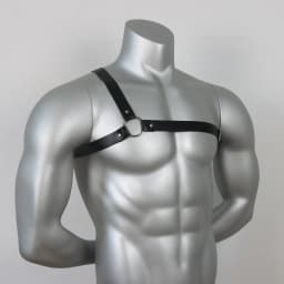 Men'S Gothic corset belt, Adjustable chest cincher, PU Synthetic Faux Leather Material, for Gothic Clothing Accessory, Body Harn
