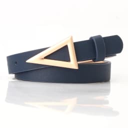 1.8cm Thin Leather Belt Women Waistbands Fashion Silver Triangle Snap Buckle Belt Ladies Decoration Waist band Ladies Silm Belt