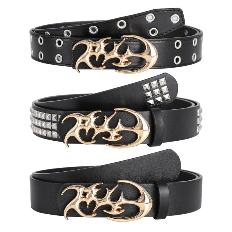 New Stylish Irregular Alloy Buckle Waist Belt, Casual Retro Punk Y2k Belt ，For Men Women Trendy Accessory Belts ，For Ideal Gifts