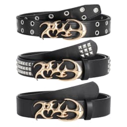 New Stylish Irregular Alloy Buckle Waist Belt, Casual Retro Punk Y2k Belt ，For Men Women Trendy Accessory Belts ，For Ideal Gifts
