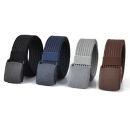 Men Belts Fashion Unisex Jeans Belts Adjustable Belt Men Outdoor Travel Tactical Waist Belt with Plastic Buckle for Pants 120cm