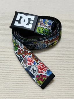 Unisex Canvas Belt Graffiti Street Style Sports Universal Skateboard Snowboard Skiing Automatic Buckle Weaving Belt