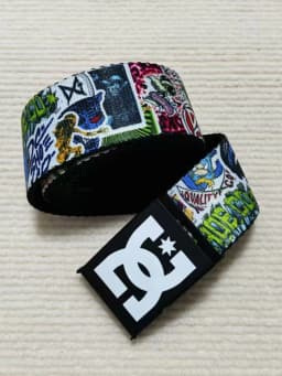 Unisex Canvas Belt Graffiti Street Style Sports Universal Skateboard Snowboard Skiing Automatic Buckle Weaving Belt