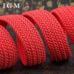 Intrinsic life red Men's and women's red woven canvas belts Jeans unisex Red Belts elastic belt