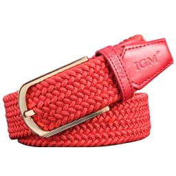 Intrinsic life red Men's and women's red woven canvas belts Jeans unisex Red Belts elastic belt