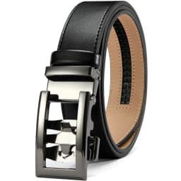 DOOPAI New Mens Belt Hollow Automatic Mens Belt Genuine Leather Luxury Belt  For Men Belt Male Strap Male Metal Automatic Buckle