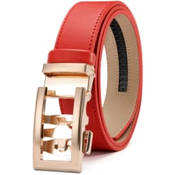 DOOPAI New Mens Belt Hollow Automatic Mens Belt Genuine Leather Luxury Belt  For Men Belt Male Strap Male Metal Automatic Buckle
