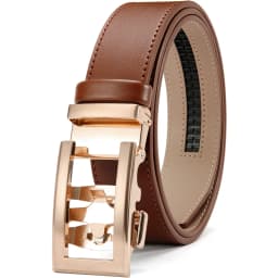 DOOPAI New Mens Belt Hollow Automatic Mens Belt Genuine Leather Luxury Belt  For Men Belt Male Strap Male Metal Automatic Buckle