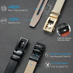 DOOPAI New Mens Belt Hollow Automatic Mens Belt Genuine Leather Luxury Belt  For Men Belt Male Strap Male Metal Automatic Buckle