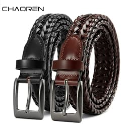 Men Belts High Quality Genuine Leather LONG Large Pin Buckle Metal Automatic Buckle High Quality Casual for Jeans Women Strap