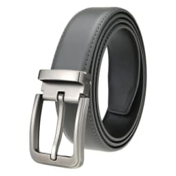 3.3cm White Leather Belt Pin Buckle Youth Pants Casual Belt Original Belt for Men and Women