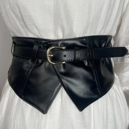 Retro Corset Belts for Women Classic Black Pin Buckle Wide Waistband Trendy PU Leather Dress Coat Girdle Belts