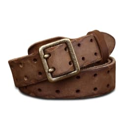 Men 2 Pin Buckle Top Real Full Grain Genuine Leather Belt 38 mm Double Needle Casual Jeans Belt