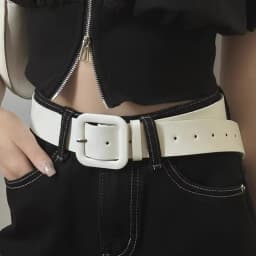 Y2K Pink Belt for Girls Vintage Square Metal Buckle Waistband Women Punk Hip Hop Lady Trouser Dress Decor Waist Strap