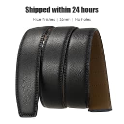 VATLTY 35mm Belt Strip for Men Premium Cowhide Fashion Trouser Girdle Non-Perforated 3.5cm Belt Without Buckle Leather Belt Male