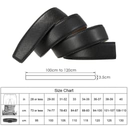 VATLTY 35mm Belt Strip for Men Premium Cowhide Fashion Trouser Girdle Non-Perforated 3.5cm Belt Without Buckle Leather Belt Male