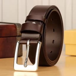 3.8cm Stainless Steel Buckle Anti Allergy Men Strap Genuine Leather Belt Casual High Quality Belt Vintage Original Cowhide