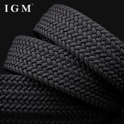 Belt Men's fashion canvas stretch belt braided non-hole design all-match young student jeans belt