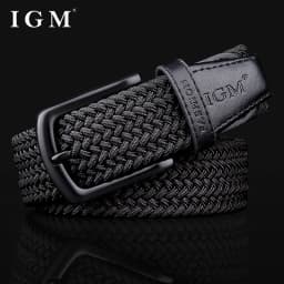 Belt Men's fashion canvas stretch belt braided non-hole design all-match young student jeans belt