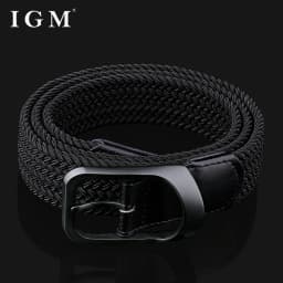 Belt Men's fashion canvas stretch belt braided non-hole design all-match young student jeans belt