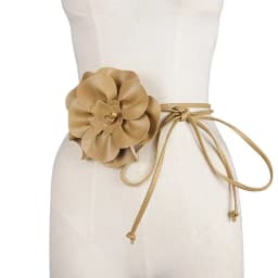 Trendy Bohemian PU Leather Waist Belt Large Flower Tie Wrap Sash with Bow for Dress Decoration Ladies Black Straps ремень