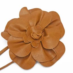 Trendy Bohemian PU Leather Waist Belt Large Flower Tie Wrap Sash with Bow for Dress Decoration Ladies Black Straps ремень