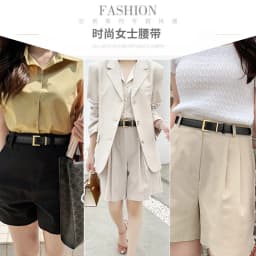 New Women's Belt Needle Buckle Designer Black Luxury Belt Cowhide Versatile Simple Jeans Suit Casual Pants Decorative Belt