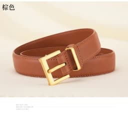New Women's Belt Needle Buckle Designer Black Luxury Belt Cowhide Versatile Simple Jeans Suit Casual Pants Decorative Belt