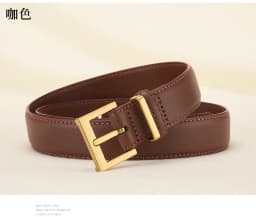 New Women's Belt Needle Buckle Designer Black Luxury Belt Cowhide Versatile Simple Jeans Suit Casual Pants Decorative Belt