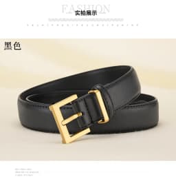 New Women's Belt Needle Buckle Designer Black Luxury Belt Cowhide Versatile Simple Jeans Suit Casual Pants Decorative Belt