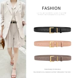 New Women's Belt Needle Buckle Designer Black Luxury Belt Cowhide Versatile Simple Jeans Suit Casual Pants Decorative Belt