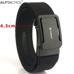 TUSHI Brand 4.3CM Wide double-layer reinforced automatic buckle training quick hanging pistol belt Mens nylon outdoor leisure