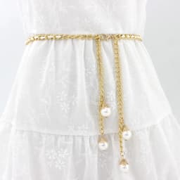 Gold Metal Thin Women Belt Elegant Shiny Tassel Long Chain Waist Belts For Ladies Fashion Dress Skirt Waistband Body Belts